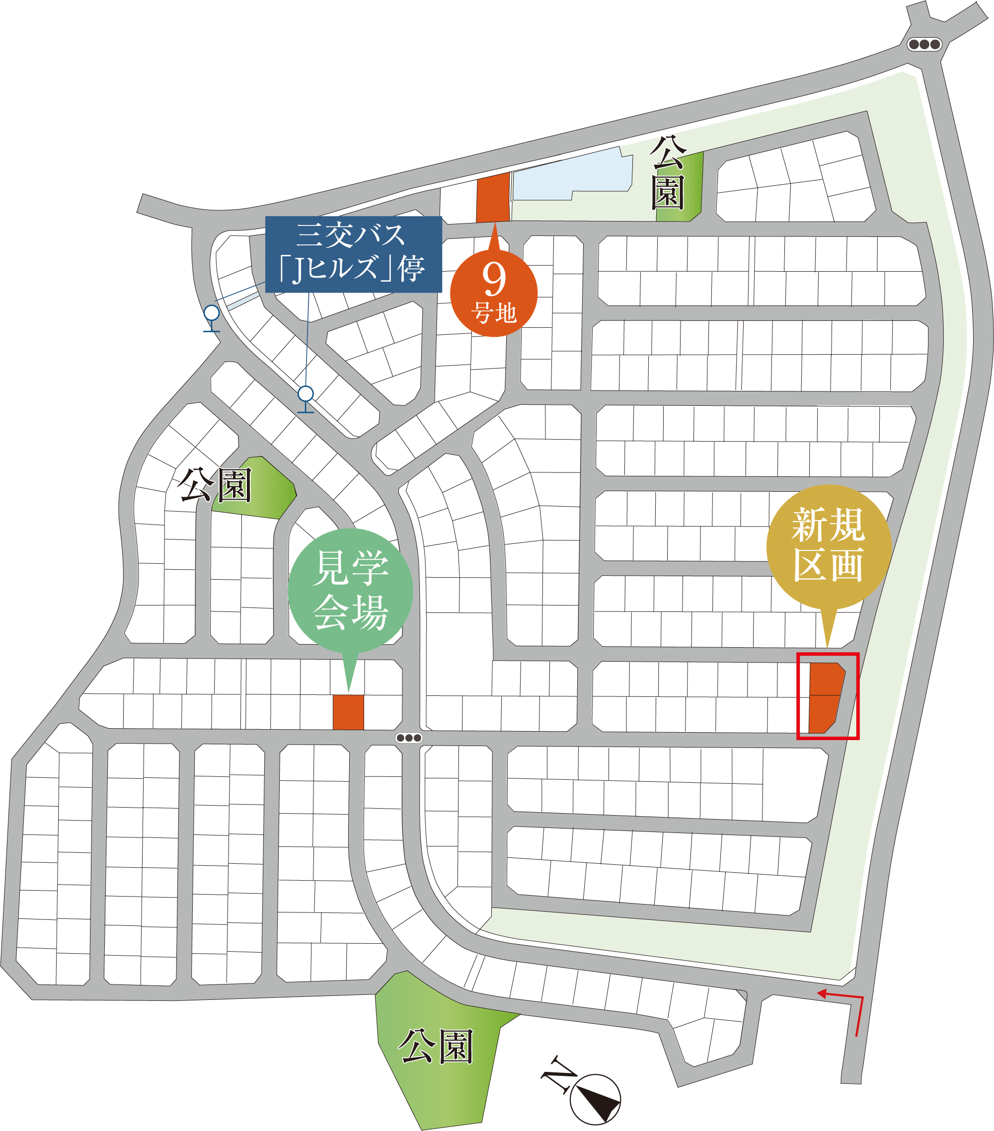 Jヒルズ四日市 全体区画図