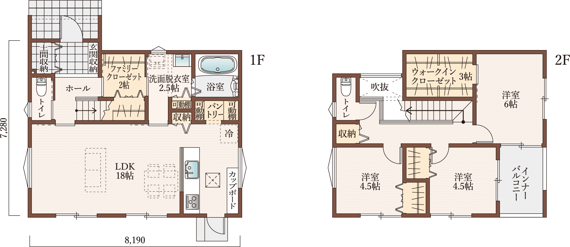 北玄関プラン間取り図